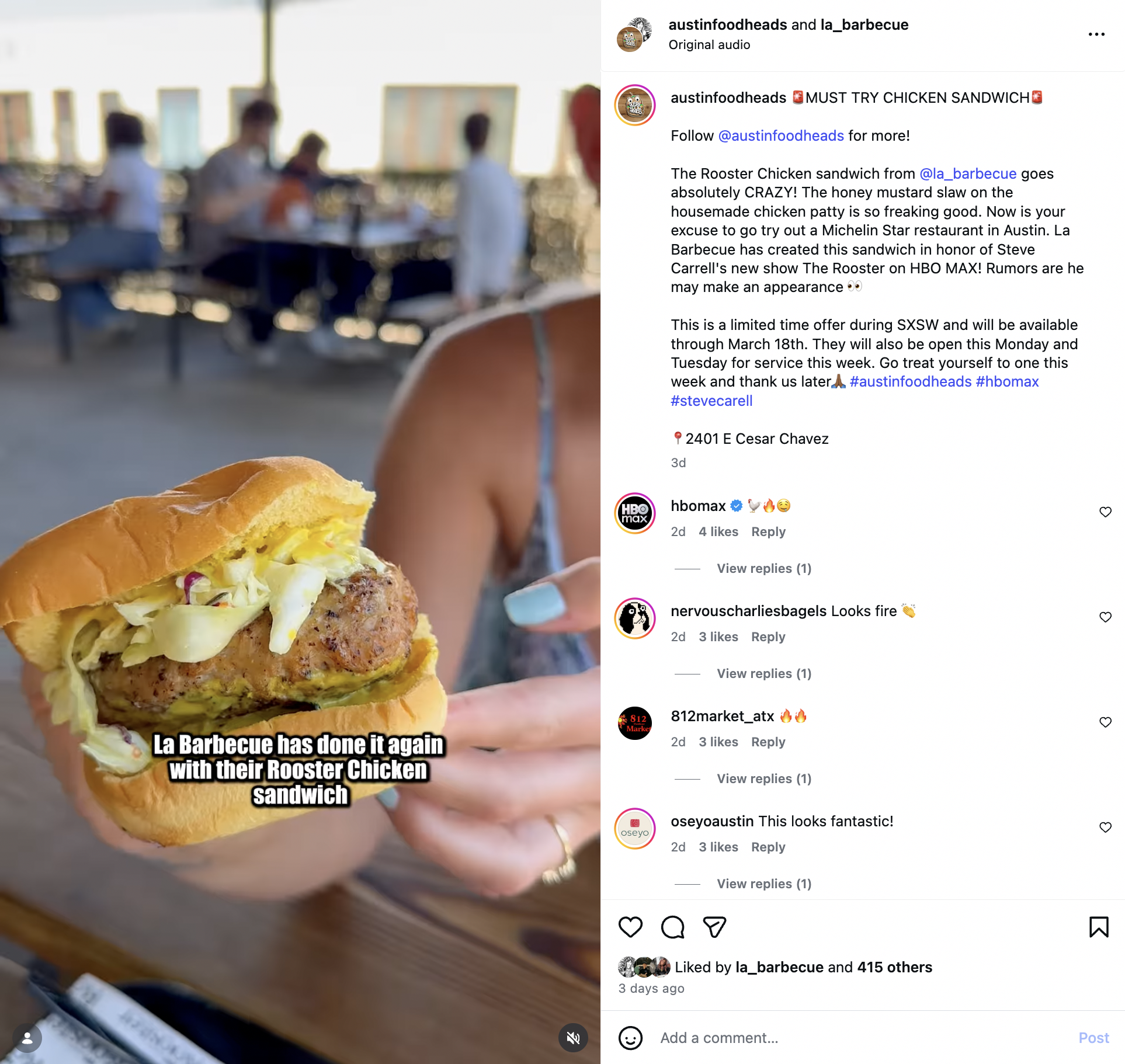 Austin Food Heads - Instagram Reel